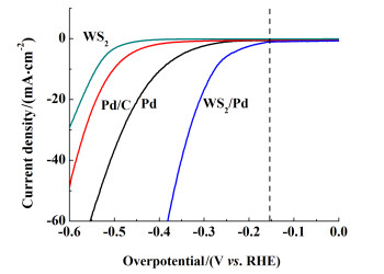 Pd/WS<sub>2</sub>二维复合材料的制备及电解水制氢性能研究